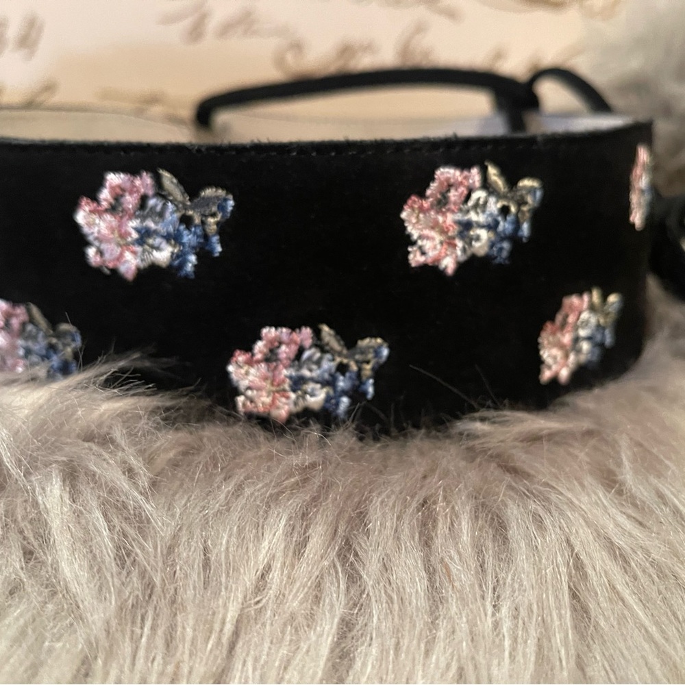 NWOT White House Black Market Black Floral Obi Belt - Picture 3 of 11